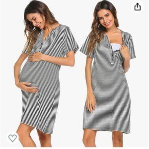 New Ladies Luxe Nursing Nightgown Size Medium